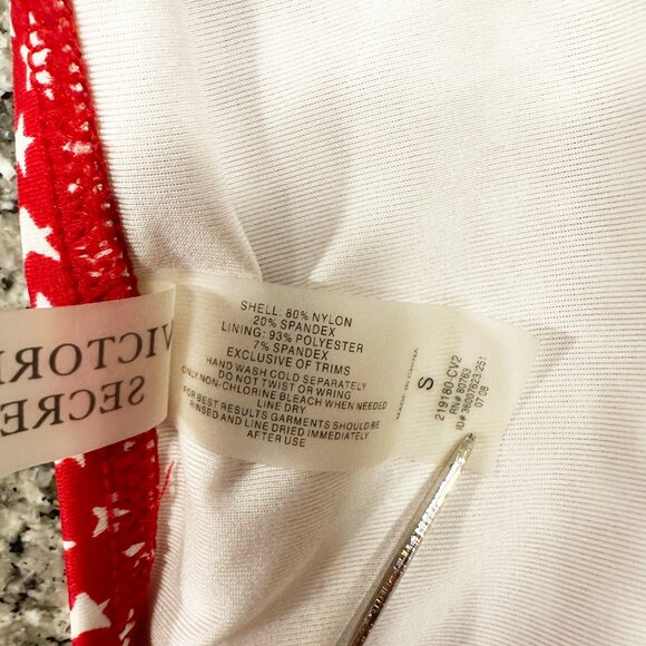 Victoria's Secret Bikini Swimsuit Set Womens Size S Red with White Stars… - Picture 8 of 8